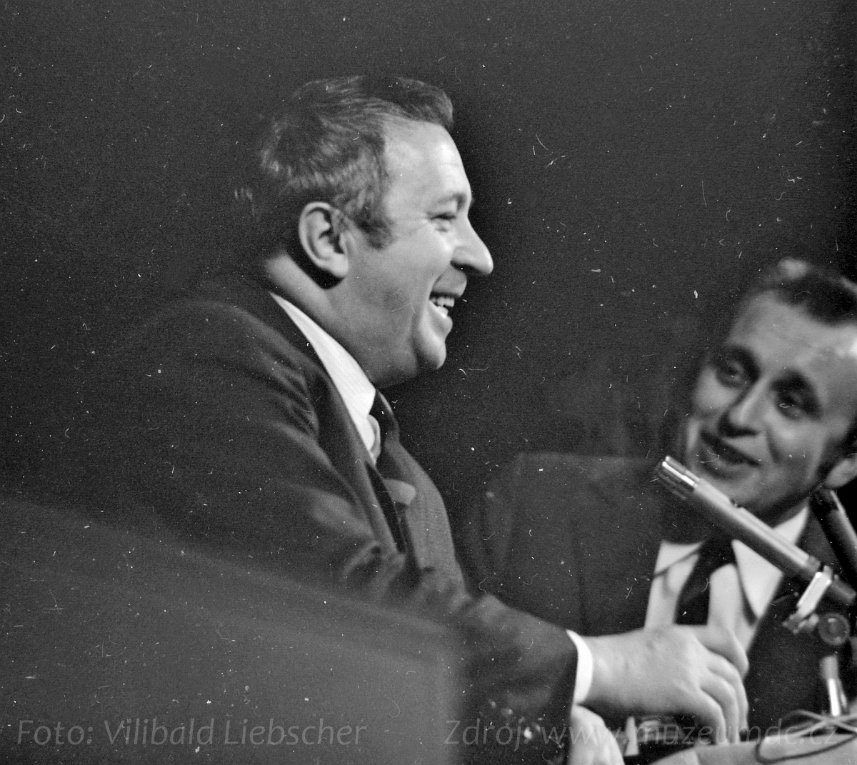 Miroslav Horníček a Ivo Niderle při vystoupení v Děčíně